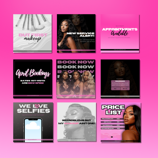 Pink Makeup Artist | Premade Flyer Set (9)